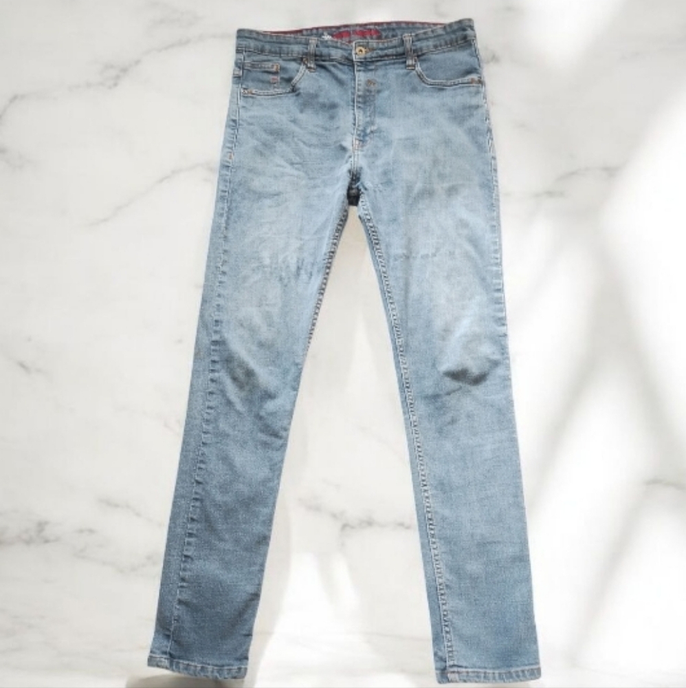 Original Penguin Men's Casual Light Wash Stretch Slim Fit Jeans Size 34x32.